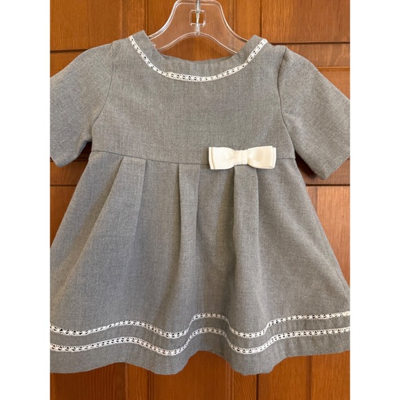 Tahari Other - Tahari Bow Dress Toddler Girls 2T Gray Short Sleeve Party Wedding